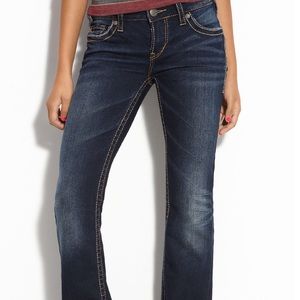 Silver Aiko Mid Straight Leg Jeans W25/L32